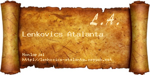 Lenkovics Atalanta névjegykártya